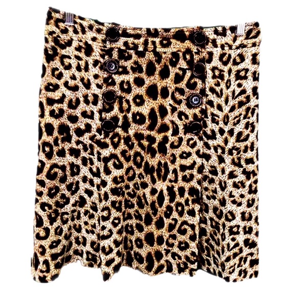 MOSCHINO Cheap & Chic Leopard Print Mini Skirt - Picture 1 of 4
